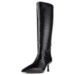 L37 HANDMADE SHOES Women's Somebody Told Me Knee high Boot, Black, 3.5 UK