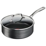 TEFAL Sauteuse 24cm + couvercle en verre Unlimited Premium gris