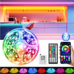 Ruban LED, 15M Led Chambre Flexible Bluetooth App Contrôle, RGB Bande LED Synchroniser avec Rythme de Musique Led Strip, Fancy Led pour Gaming Room, Plafond, Mariage, Fête, Cuisine, TV, Bureau