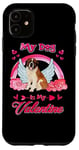 iPhone 11 My Dog Is My Valentine Funny St Bernard Dog Valentines Day Case