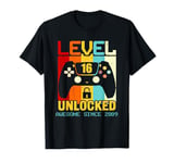 Level 16 Unlocked Awesome Since 2009 Gamer 16th Birthday Boy T-Shirt