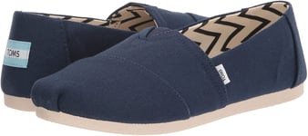 Toms Classic Navy Recycled Cotton Womens Espadrilles Slipons