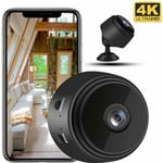 Mini caméra espion, caméra de surveillance 4K hd WiFi résolution réglable caméra de sécurité pour bébé caméra cachée sans fil intérieur/extérieur