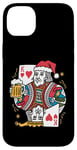 iPhone 14 Plus King Of Hearts With Beer - Vintage Card Game Beer Lover Case