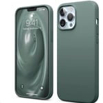 Coque Riff Thin & Soft en silicone avec intérieur en fibre douce pour Apple iPhone 13 Vert Minuit - Neuf