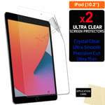 2x For Apple iPad 9 8 7 9th 8th 7th Gen 10.2" CLEAR Screen Protector Guard Cover