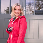 Peter Storm WoMens Waterproof Weekend Jacket with Grown on Adjustable Hood, Raincoat - Red Polyamide - Size 10 UK