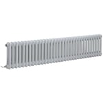 Hudson Reed Windsor - Radiateur Électrique Style Fonte Rétro Horizontal Double Rang avec Thermostat Wi-Fi - Blanc - 30 cm x 150.5 cm