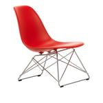 Vitra - Eames RE Plastic Side Chair LSR 03 Poppy Red, Chromed Base - Lenestoler - Charles & Ray Eames - Rød - Metall/Plast