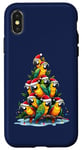 Coque pour iPhone X/XS Parrot Christmas Tree Funny Polly Holiday