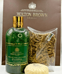 MOLTON BROWN Jubilant Pine Bath Shower Gel 300ml & EDT 7.5ml Soap Gift Set Bag