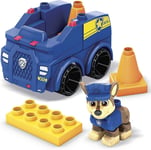 Mega Bloks PAW Patrol Chases Police Car Building Set - Includes Posable Chase F