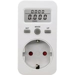 Wattmetre Prise Compteur D'énergie, Mesure Consommation Electrique avec écran lcd, Protection Contre Les Surcharges, Puissance Maximale 3680W - white