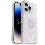 OtterBox iPhone 14 Pro Max Otter + Pop Symmetry Series Clear Case - FLOWER OF MONTH (Clear), integrated PopSockets PopGrip, slim, pocket-friendly, raised edges protect camera & screen