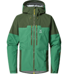 Haglöfs Men's Spitz Gore-Tex Pro Jacket Seaweed Green/Dark Jelly Green, Seaweed Green/Dk Jelly Green, XL