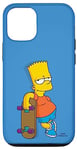 Coque pour iPhone 12/12 Pro The Simpsons Bart Simpson Bleu ciel