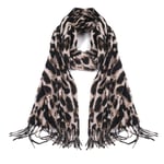 Ljus leopard scarves halsduk