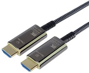 PremiumCord 8K Ultra High Speed HDMI 2.1 Optical Active Fibre Optic Cable 48Gbps HDMI 2.1 3D EDID ARC HDR Resolution 8K@60Hz 4320p 4K@120Hz Gold Plated Length 10m