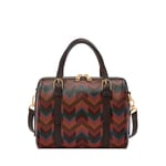 Fossil Carlie, Sac Satchel Femmes, Marron