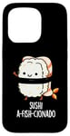 Coque pour iPhone 15 Pro Jeu de mots amusant Sushi A-Fish-Cionado