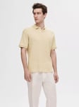 SELECTED HOMME Jaden Organic Cotton Jacquard Polo Shirt, Fog