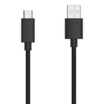 USB to Type C Charge Cable 1 Metre for Nintendo Switch, Android and Travel BLACK