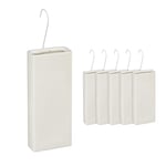 Relaxdays Radiator, Set of 6, Water Container for Heating, for Hanging, Ceramic, Room humidifier, Cream, 20 x 9 x 4 cm