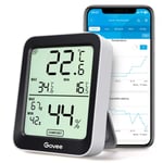 Thermomètre Hygromètre Intérieur Petit Moniteur Mini Numérique à Haute Précision Capteur Humidité Température, LCD Bluetooth Stockage Données Maison Chambre Frigo Cave Garage Serre