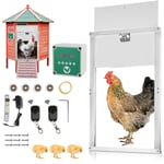 Einfeben - Porte de poulailler automatique avec minuterie en alliage d'aluminium automatique de poulet alimenté Resiste aux Predateurs, Poulets