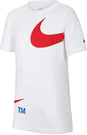 Nike Garçon B Nsw Tee Swoosh Pack Fa21 T Shirt, Blanc, 12 ans EU