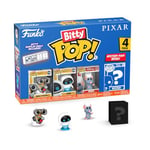 Funko Bitty Pop! Pixar - WALL-E 4PK​ - WALL-E, EVE, MO and A Surprise Mystery Mini Figure - 0.9 Inch (2.2 Cm) - Pixar Collection Collectable - Stackable Display Shelf Included - Gift Idea