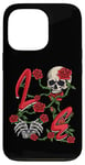 iPhone 13 Pro Love Rose Skeleton Flowers Bones Hearts Valentines Case