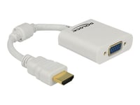 Delock Adapter HDMI-A male > VGA female - Adaptateur vidéo - HDMI mâle pour HD-15 (VGA) femelle - blanc