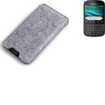 Manchon en feutre pour Blackberry 9720 Housse pochette protection grise