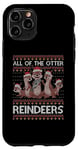 Coque pour iPhone 11 Pro All Of The Otter Pull de Noël avec motif de loutre