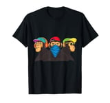 Three wise monkeys masked modern graffiti T-Shirt