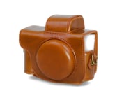 Camera Case for Canon Powershot G5X Leatherette G5 X Bag Braun CC1119c