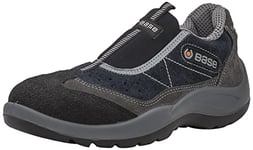 Base Protection, Mechanic Chaussure de Sécurité pour Hommes et Femmes, Gris et Bleu, Taille 43