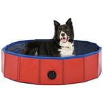 Prolenta Premium - Furniture Limited - Piscine pliable pour chiens Rouge 80x20 cm