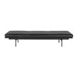 Muuto - Outline Daybed / Black Base Refine Leather Black - Päiväpeti - Anderssen & Voll - Musta