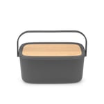 Brabantia Dark Grey Nic Bread Bin Grey