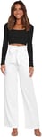 Femmes ¿¿L¿¿Gant Taille Haute Large Pantalons D'¿¿T¿¿ Business Festival Set Pantalons Avec Ceinture