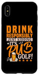 Coque pour iPhone XS Max Pub Golf Buveur de bière drôle boisson responsable bar golf