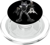 Heavy Metal Wolf avec guitare électrique PopSockets PopGrip pour MagSafe