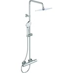 Colonne de douche thermostatique IDEAL STANDARD Ceratherm T100, douchette Evo Diamant + Nettoyant BRIOCHIN Ecocert