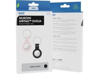 Wave Silicone Protector With Key Ring, Apple Airtag, Black