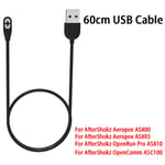 Câble de charge magnétique USB 5V l'autorisation,60/100cm,pour AfterShokz OpenRun Pro ASgothing ahiopex AS800 AS803 Sophia Conduction sauna téléphone - Type 60cm USB Cable