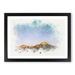 Big Box Art Isalo National Park in Madagascar in Abstract Framed Wall Art Picture Print Ready to Hang, Black A2 (62 x 45 cm)