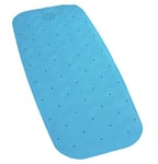 Maximex Tapis de baignoire en caoutchouc naturel, bleu, 37 x 90 cm, lavable en machine à 40° C, avec ventouses sur le dessous, dimensions (l x h x p) : 90 x 1,6 x 37 cm