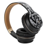 (Black And Gold Color) Wireless Headphones Stereo Music Headphones